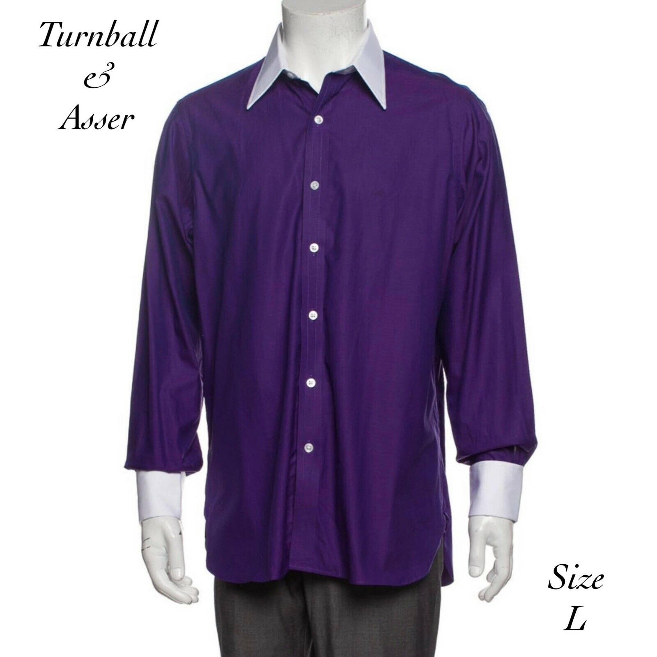 Turnball & Asser Purple Dress Shirt Sz L