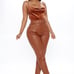 NWT Blondie Belted Faux Leather Pants - Chestnut L