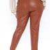 NWT Blondie Belted Faux Leather Pants - Chestnut L
