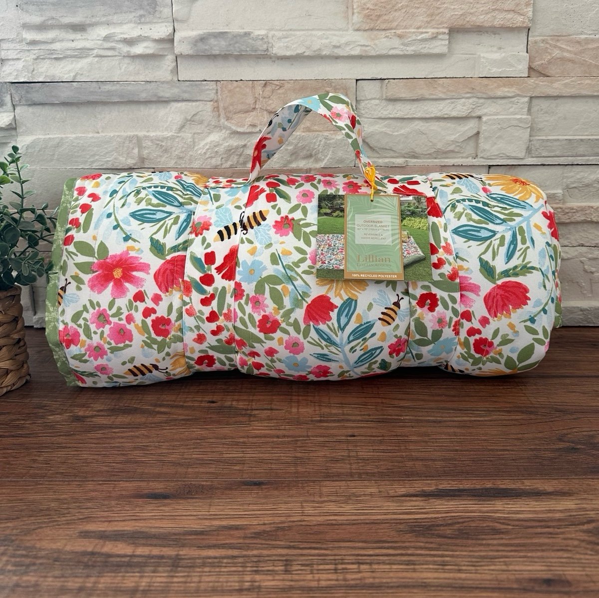 Spring Bees Oversized Reversible Outdoor Blanket!