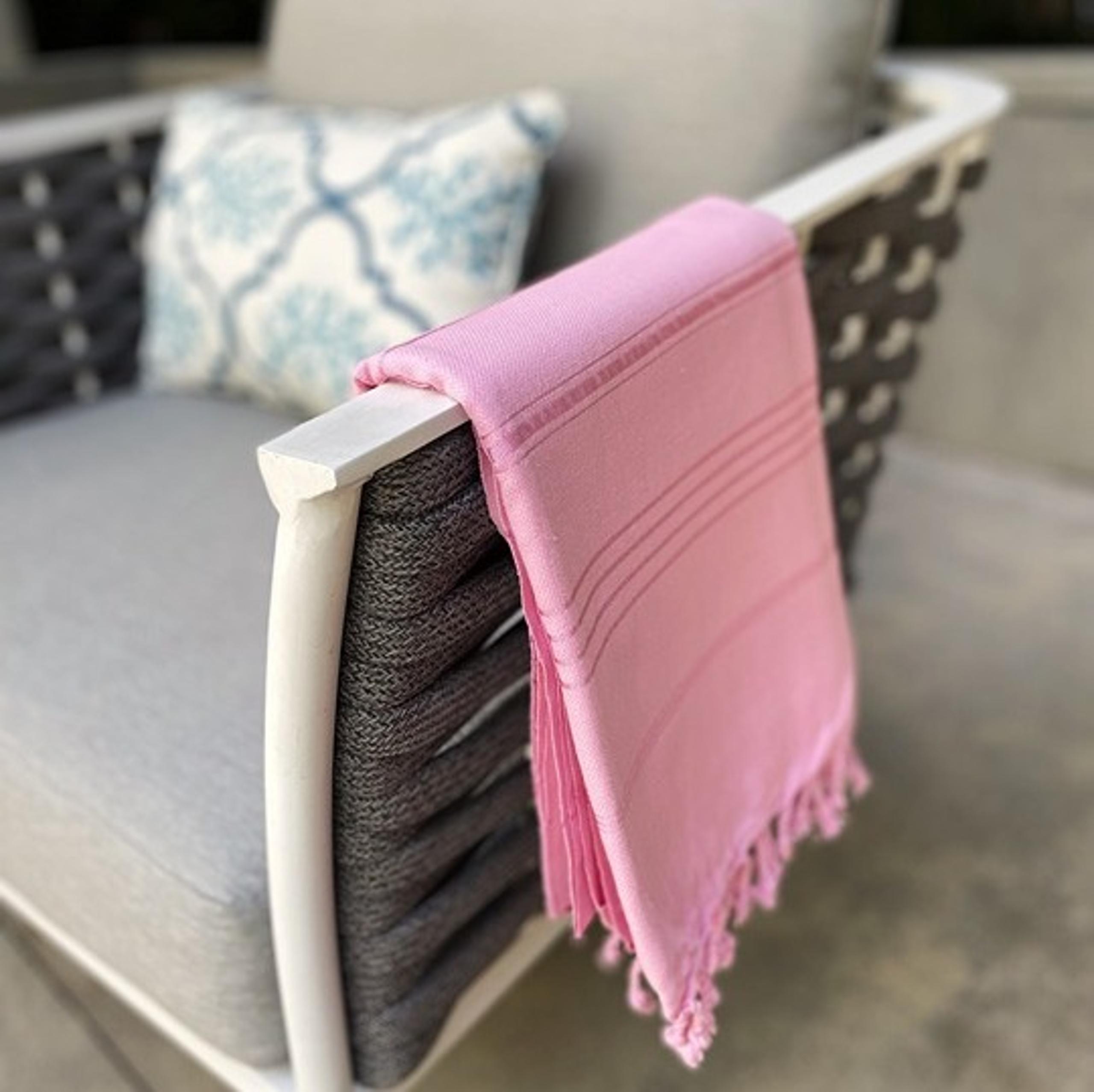 Sand Free Light Pink Turkish Beach Bath Towel Citizens of the Beach Collection