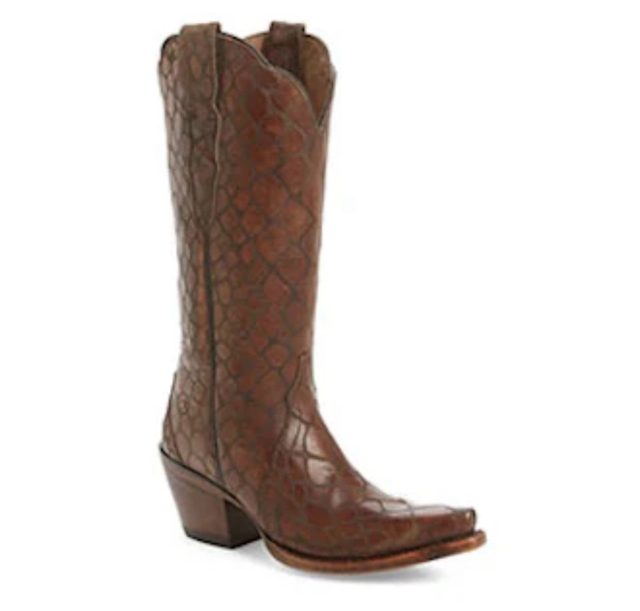 Ariat Antebellum Western Boots Snakeskin retails 269 Sz 8B