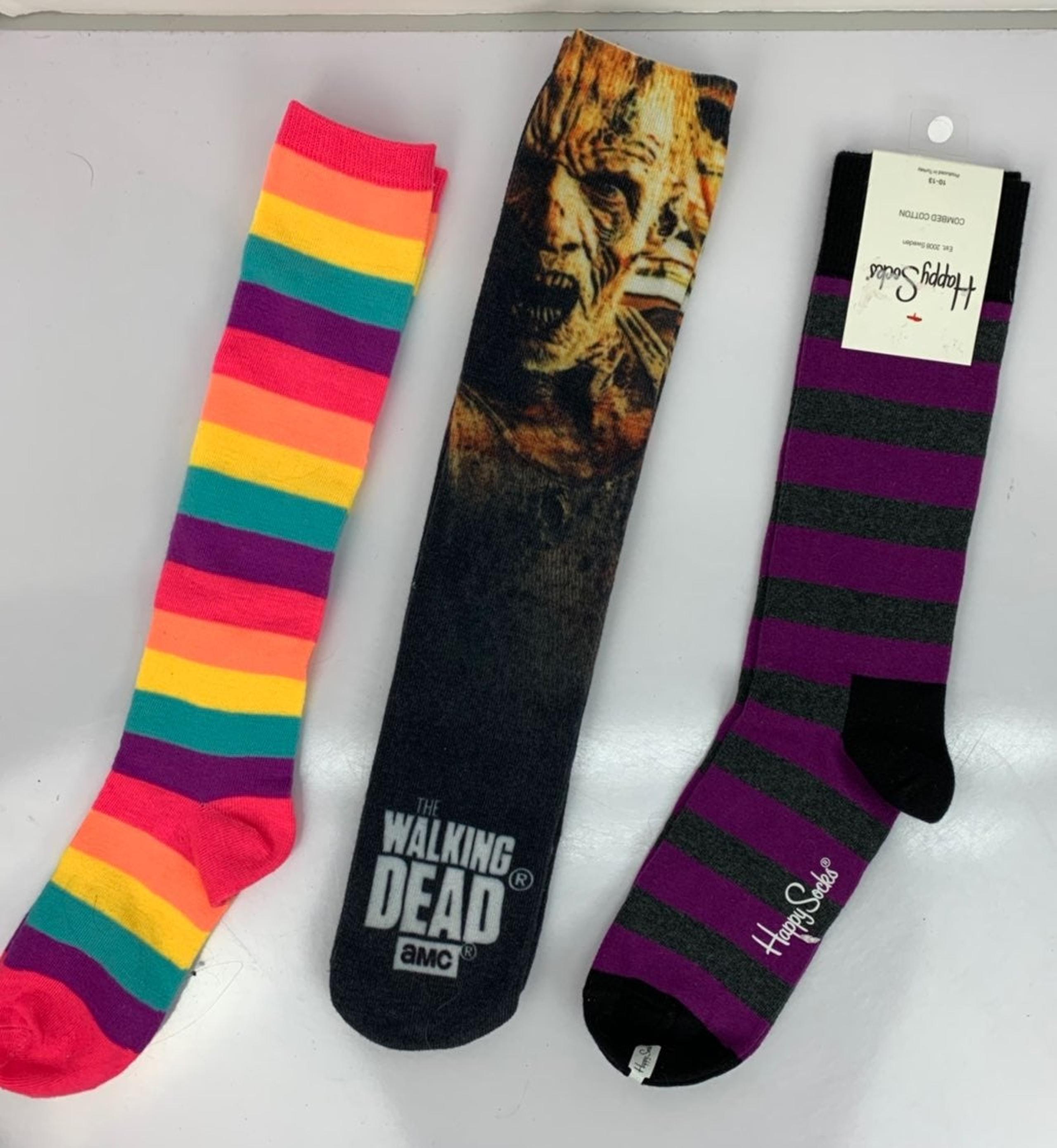 Womens HAPPY SOCKS WALKING DEAD 3 Pr LOT