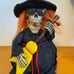 WITCH SKELETON Broom Guitar Halloween Dancing Singing Mama Boo Boo Forebest RARE