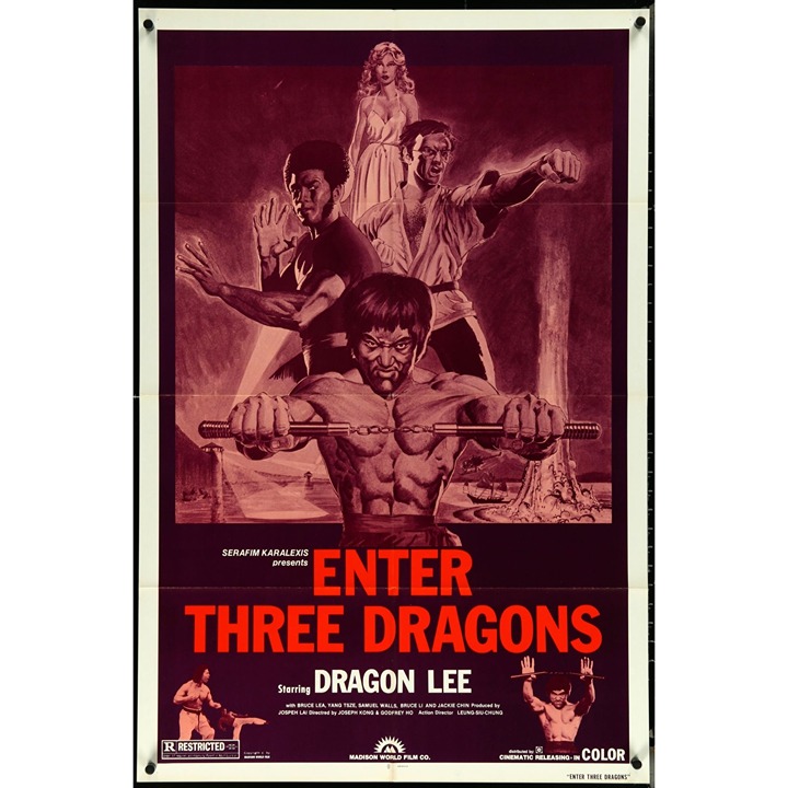 Enter Three Dragons (1978) Original Movie Poster Folded 27x41