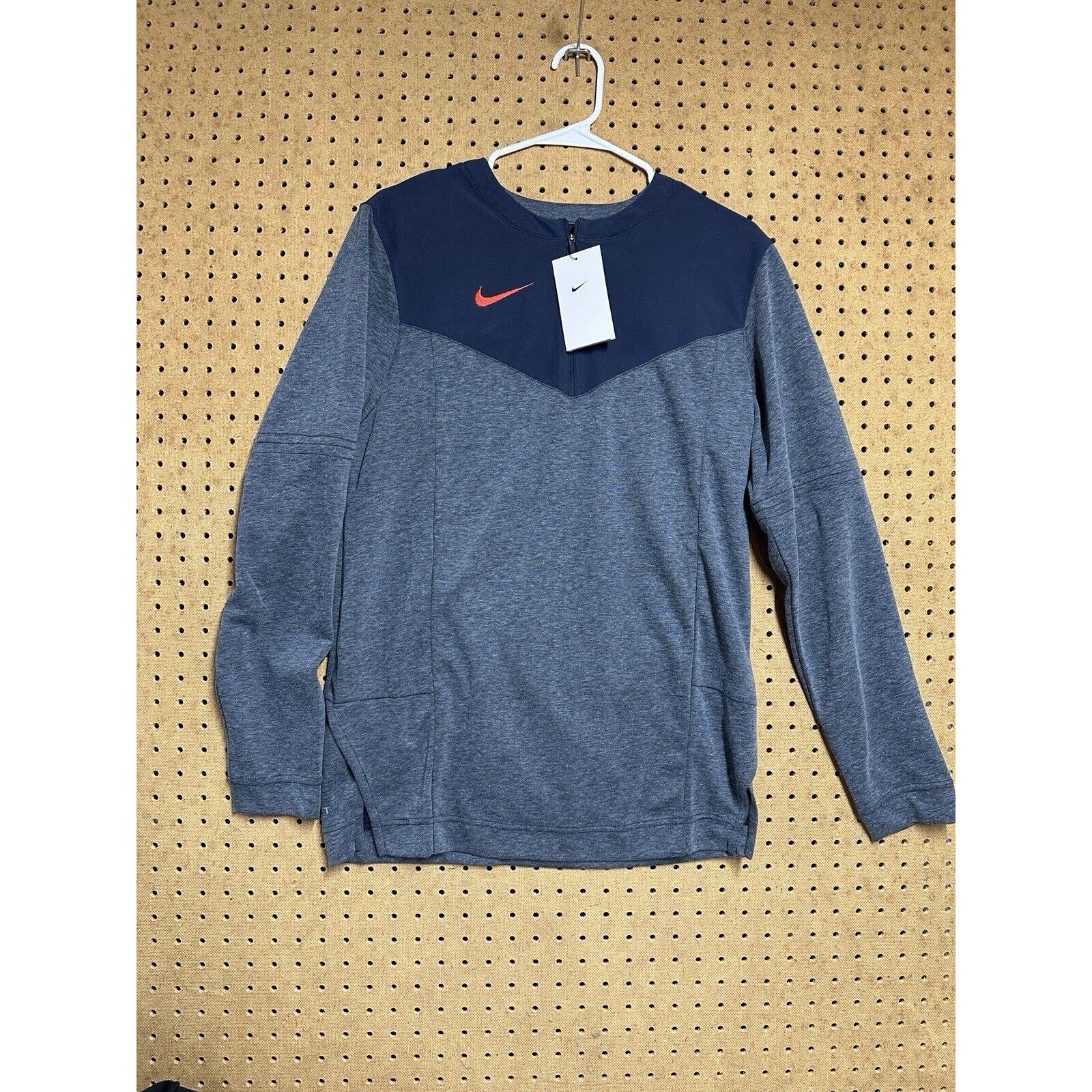 NIKE Dri-Fit 1/4 Zip Pullover Sweatshirt Stretch Football Top DJ5131-419 Men’s S