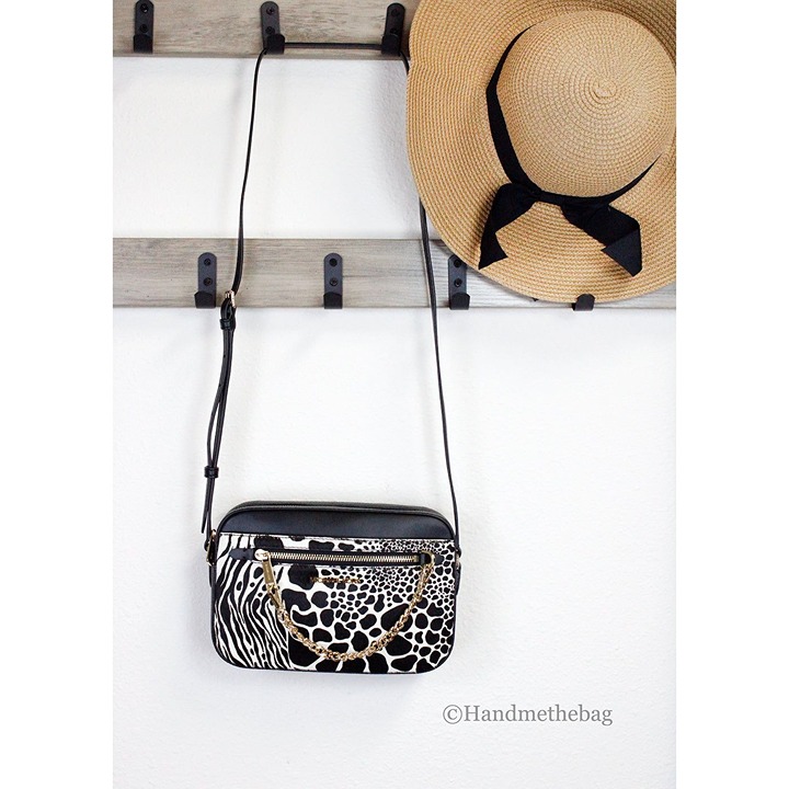 NEW Michael Kors Jet Set Large East West Zip Chain Crossbody Handbag Black Purse