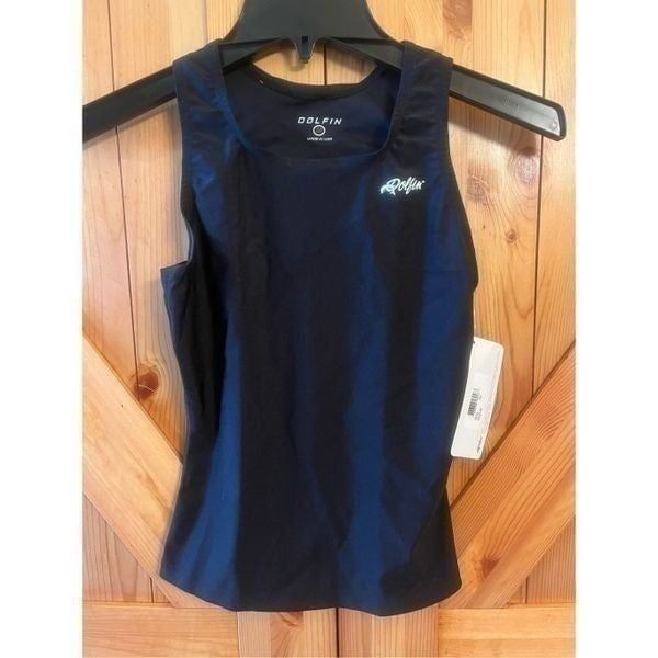 Dolfin athletic tank top black size medium Nwt (1309)