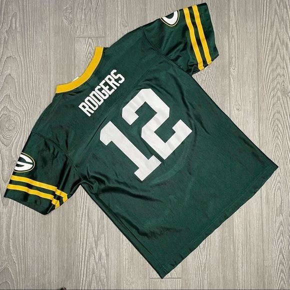 NFL apparel greenbay packers Rodgers 12 jersey shirt boys extra large football