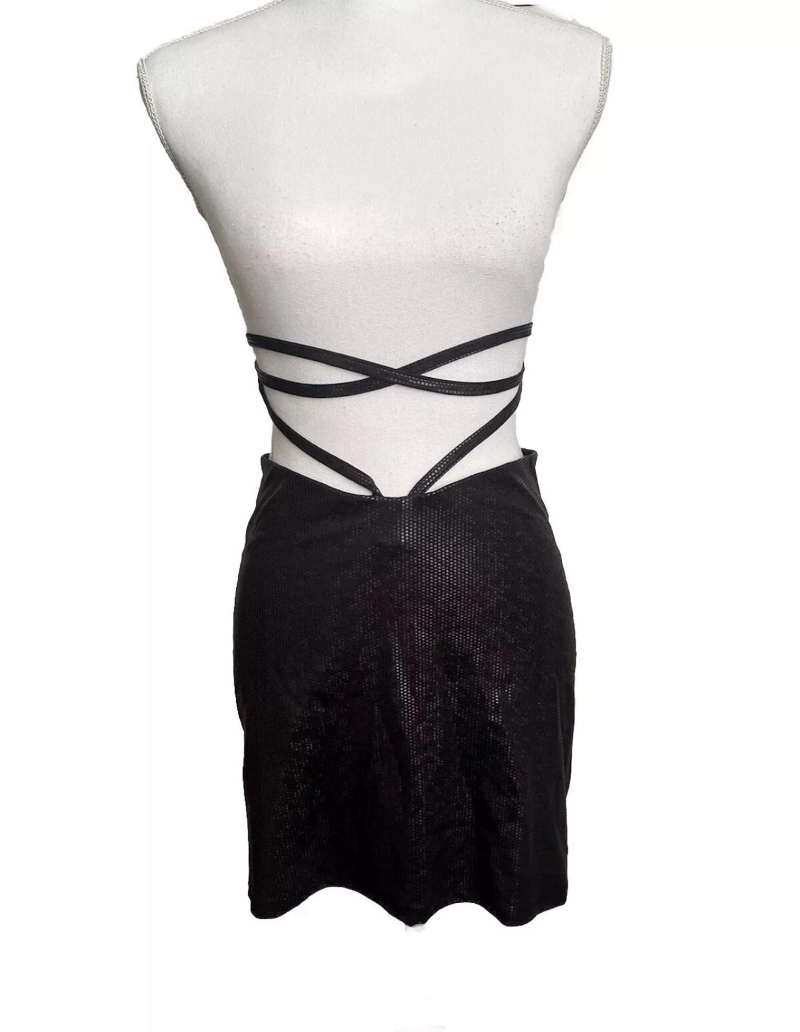Divided Elastic Waist Tie Up Skirt XL Black Scales Multicolor Animal Print - H&M