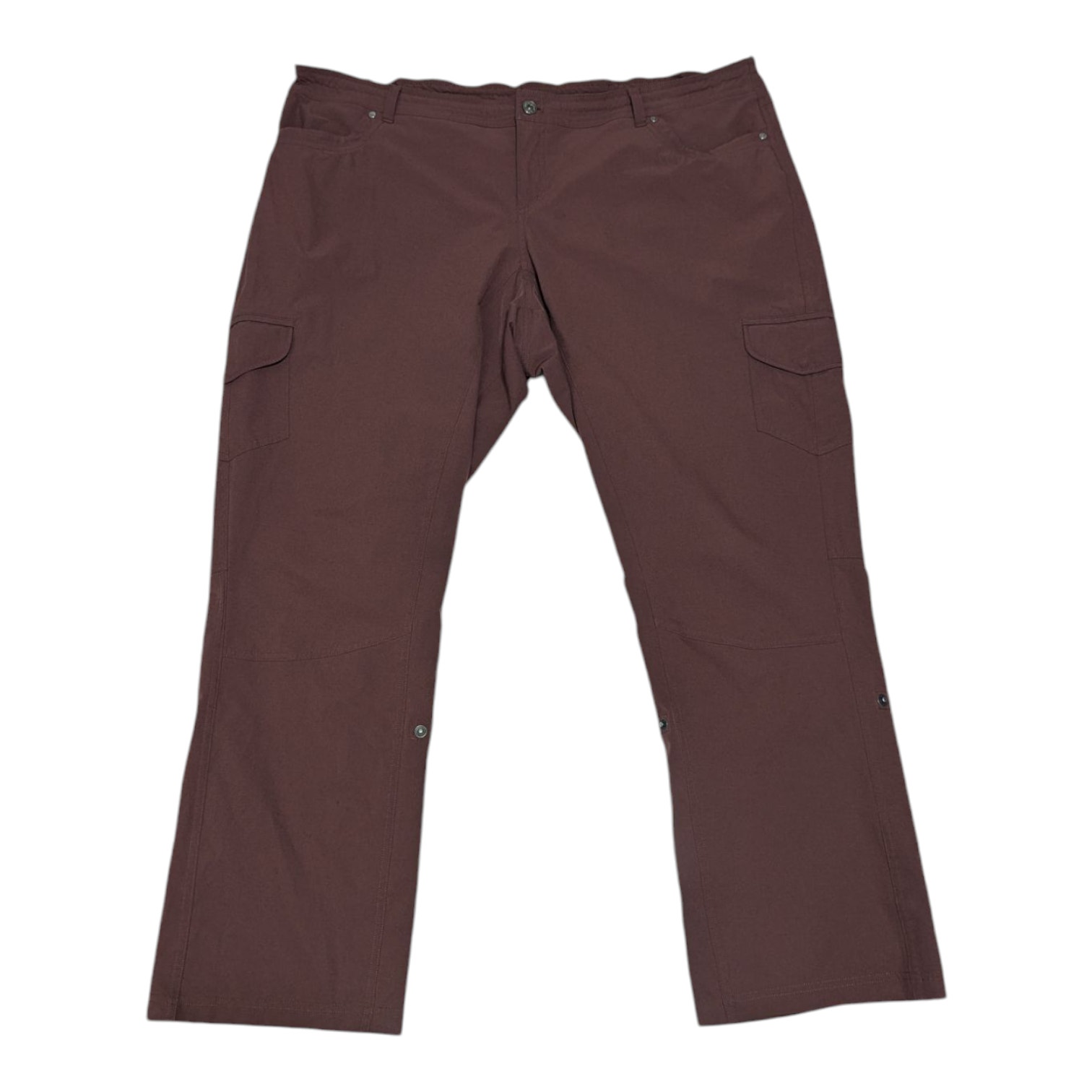 KUHL FreeFlex Roll Up Pants Maroon Womens 22W Reg Hiking Gorpcore Camping Gorp