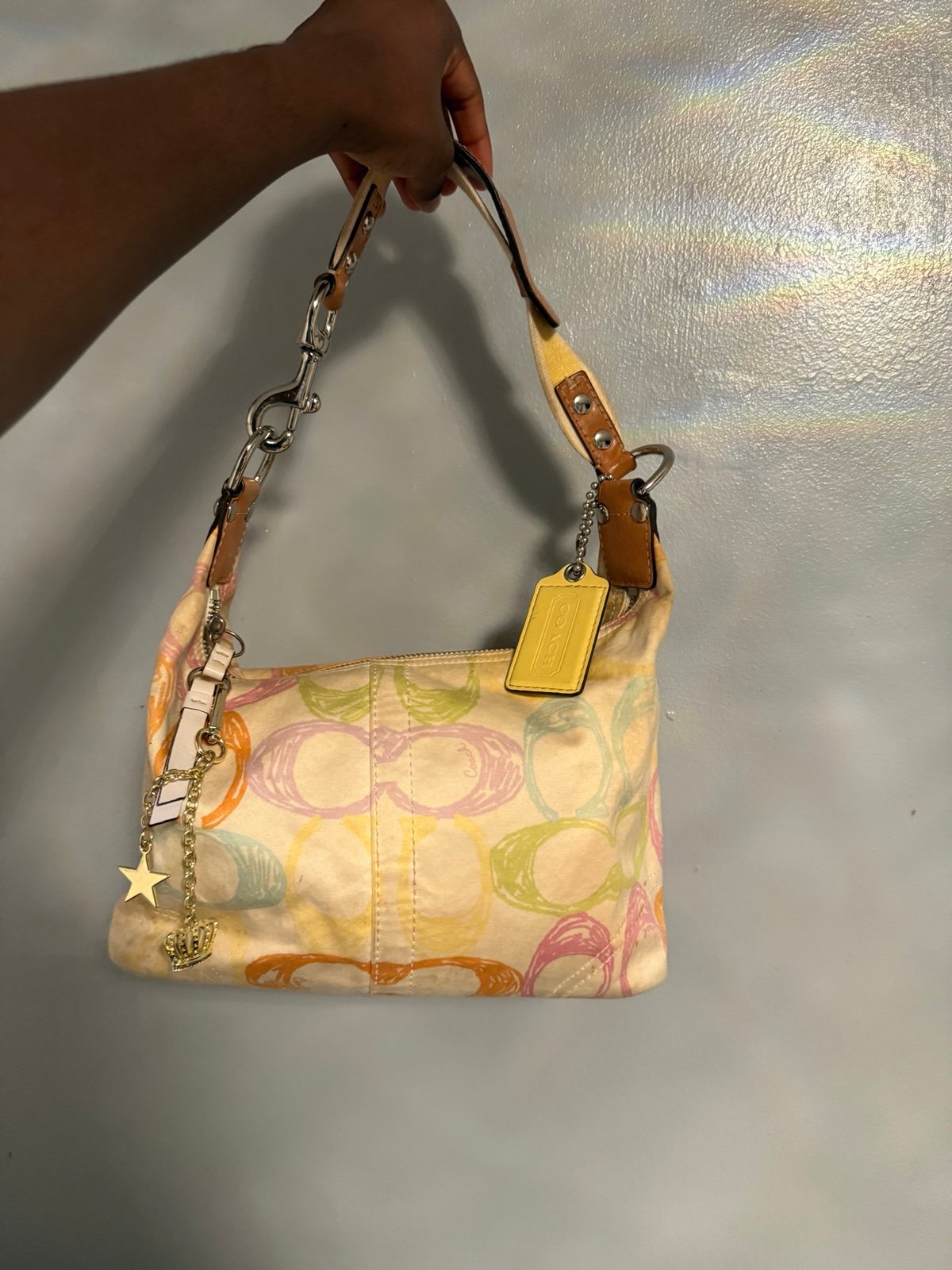 Coach Y2K Scribble Colorful Shoulder Bag