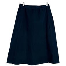 Vintage Blue Soft Velvet Midi Pencil Wrap Skirt Tie Close No Size