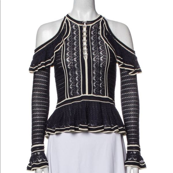 JONATHAN SIMKHAI | Cold Shoulder Sweater | Cut Out Sweater | Size XS