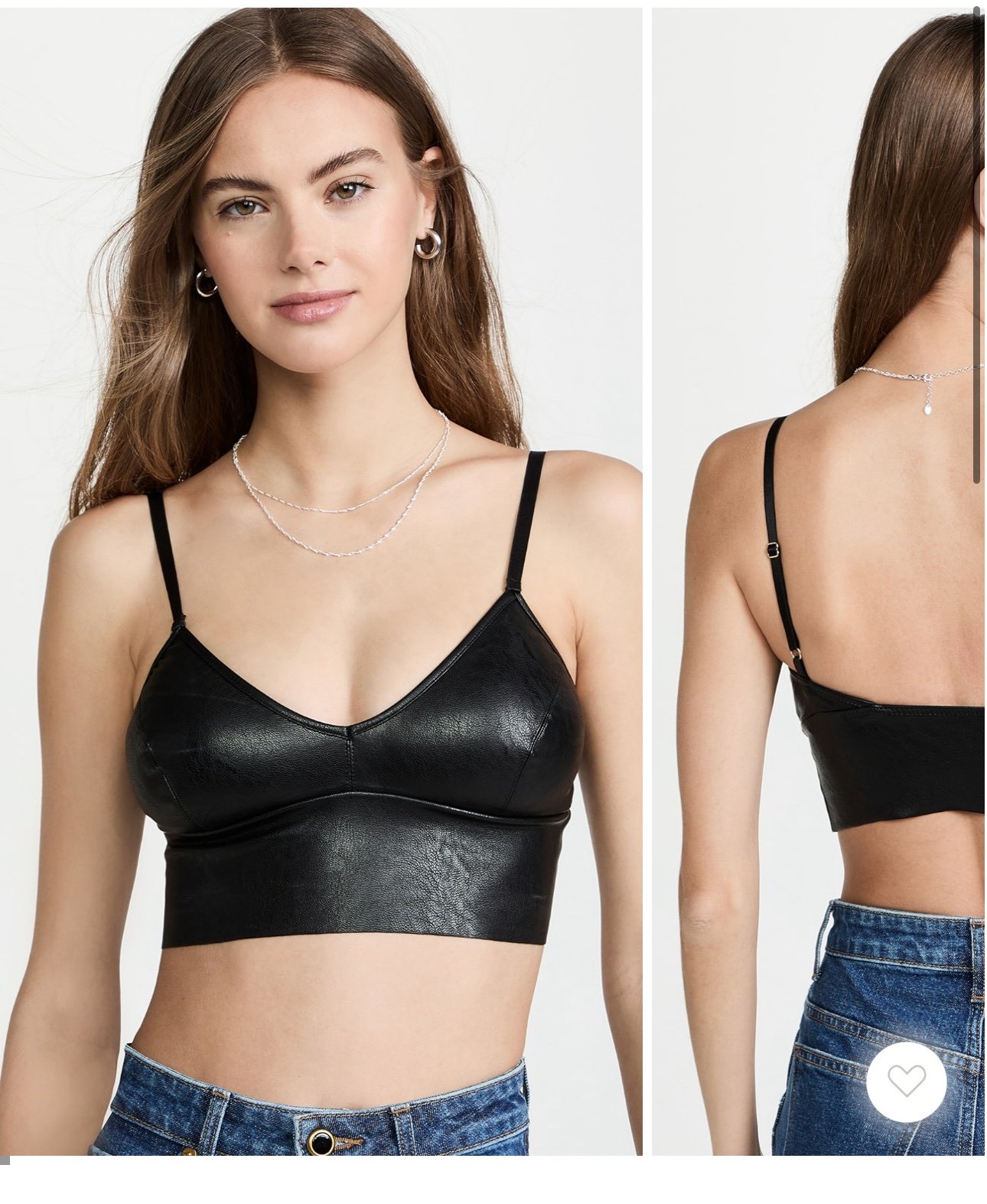 Commando faux leather bralette