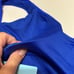 Yonique Royal Blue Stylish Ruched One Piece Swimdress Swimsuit Dress NWT Size L