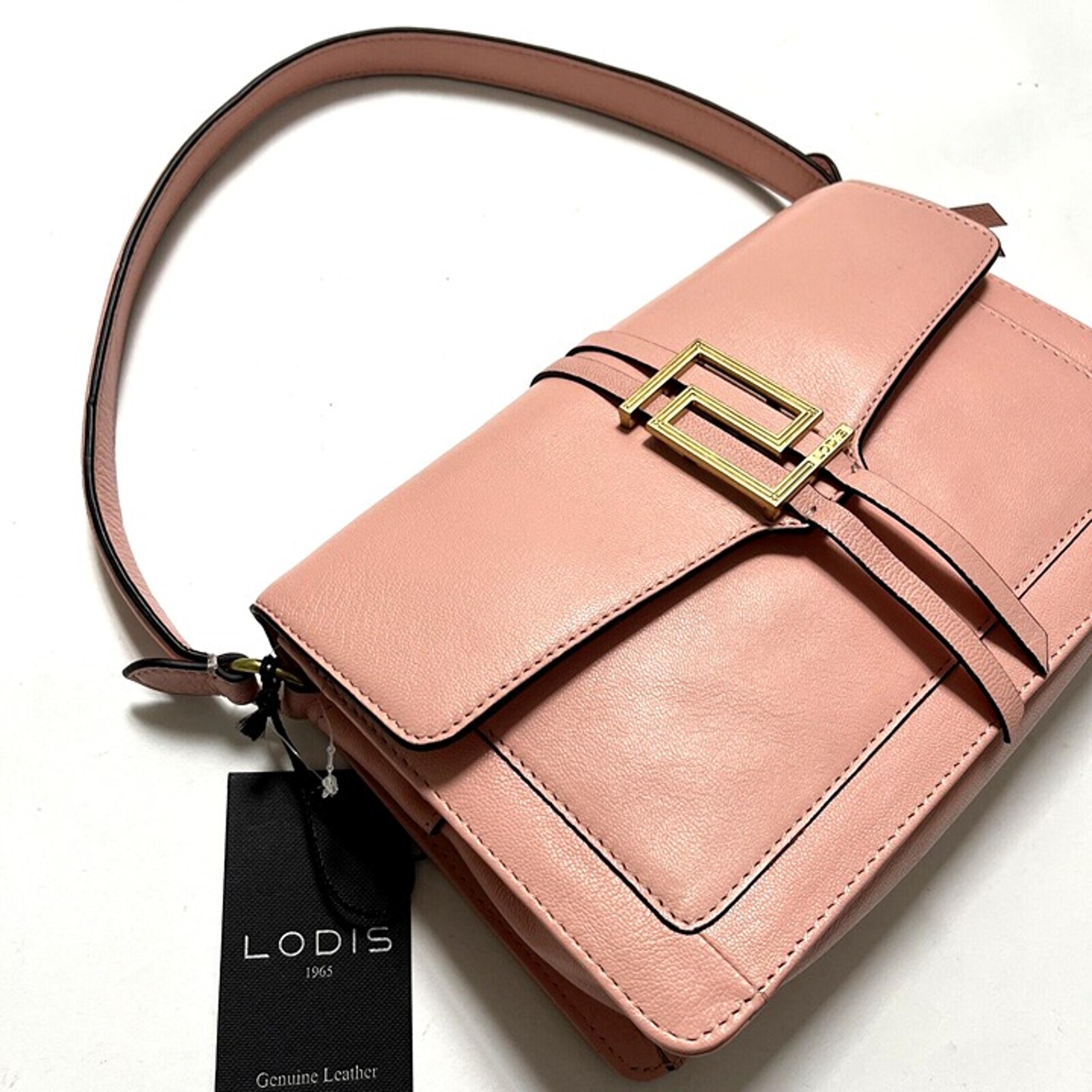 NWT Original LODIS Tabatha Flap Crossbody 100% Leather Shoulder Bag Optic Pink