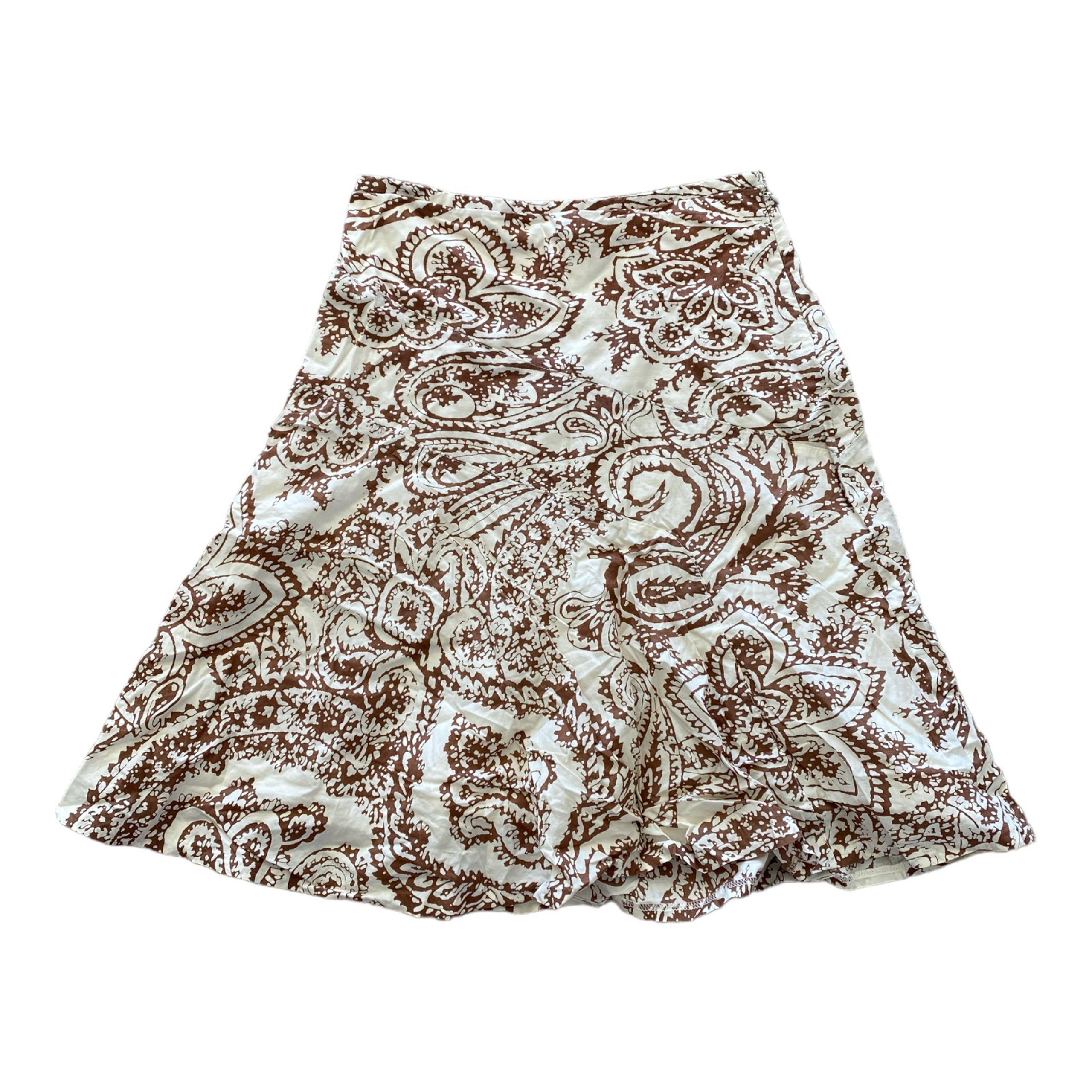 Gap Size 0 Brown and Tan A-line Skirt