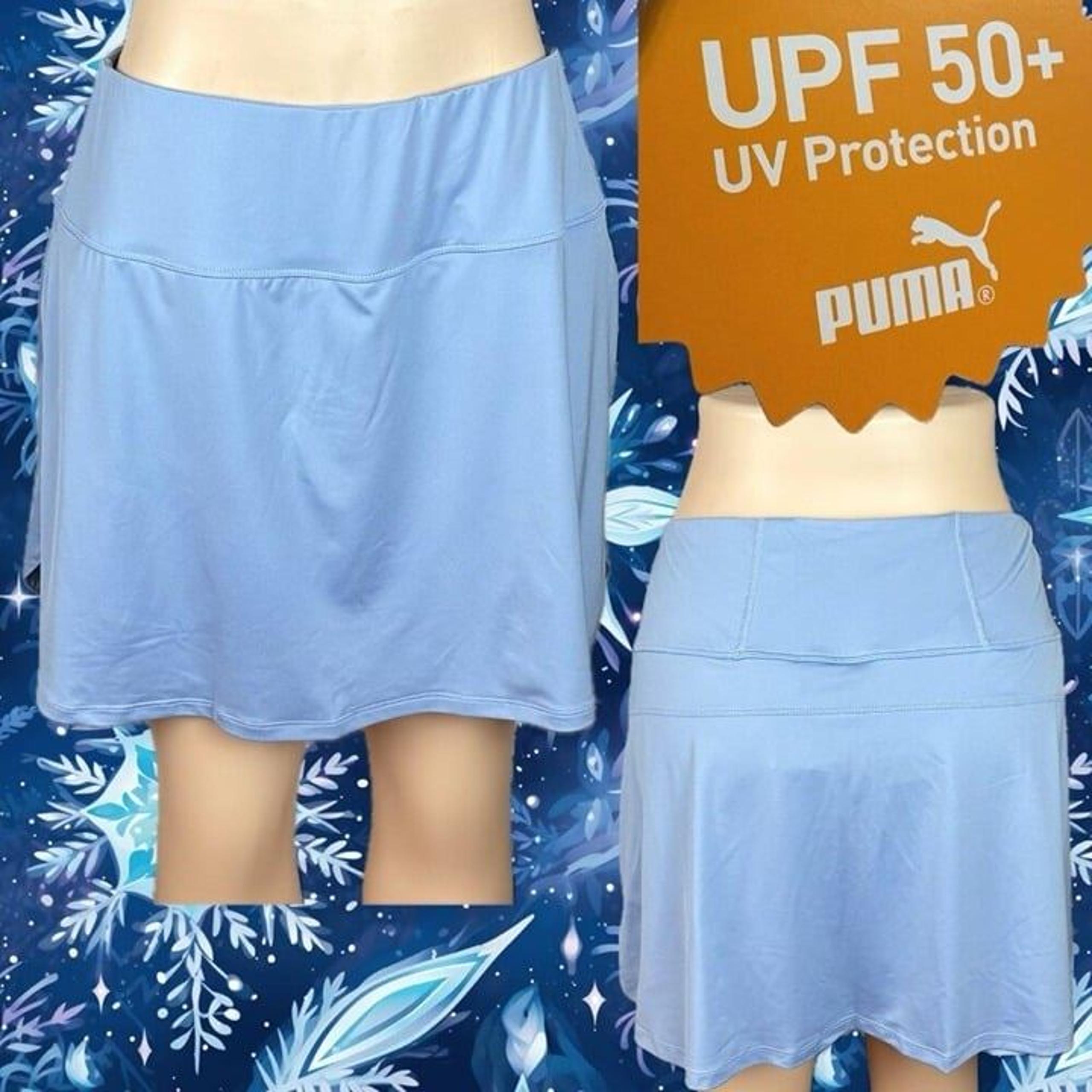 Puma + XXL Blue Pwrmesh High Rise Waist UPF+50 Liner Shorts Pockets Golf Skirt