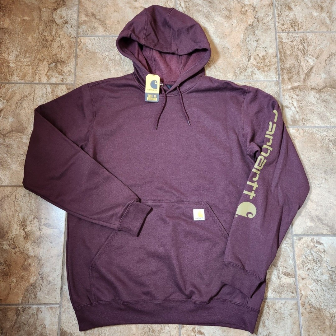 Carhartt hoodie logo sleeve mens medium