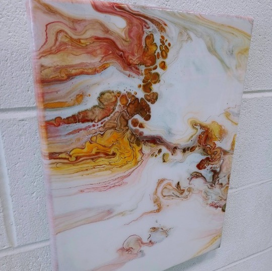 Original Abstract Art/Fluid Acrylic on Canvas 14x18 - detail
