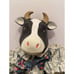 Vintage Porcelain Ceramic Cow Doll Floral Pants,Soft Body,Ceramic Hoofs. TL Toys