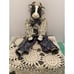 Vintage Porcelain Ceramic Cow Doll Floral Pants,Soft Body,Ceramic Hoofs. TL Toys