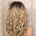 wavy ombre ash blonde lace front wig