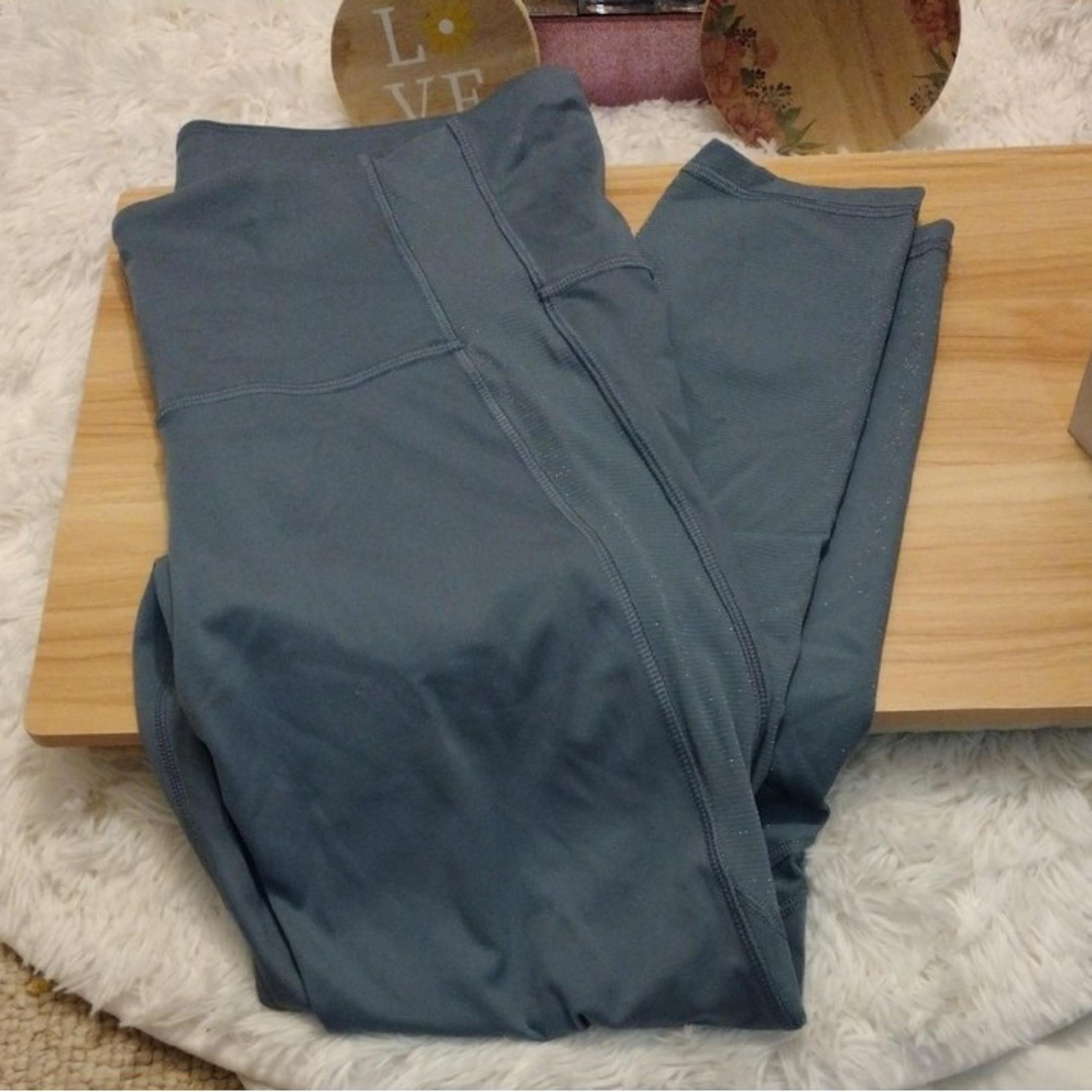 All in Motion Blue Metallic Thread Activewear Leggings Women's XXL