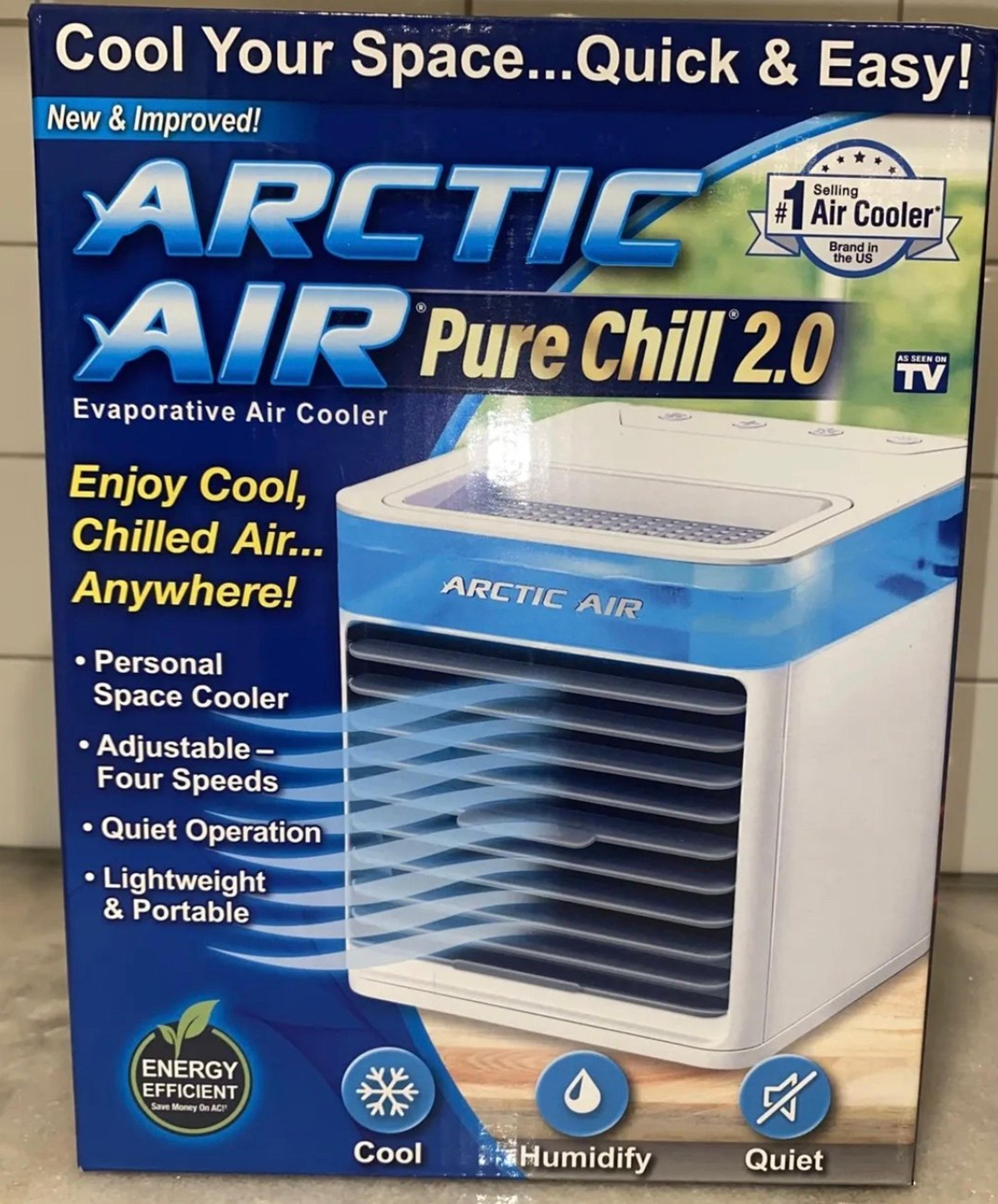 Arctic Air Pure Chill 2.0 Evaporative Personal Cooler Portable Fan Table Top.