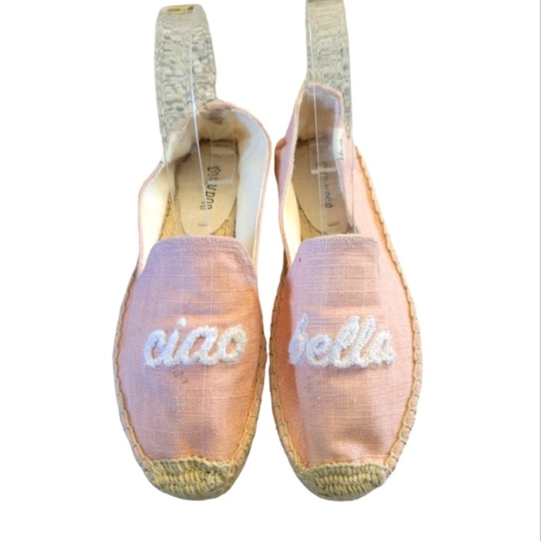 Soludos Ciao Bella Dusty Pink Espadrilles Size 6 Slip on
