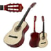 38 Wooden Beginners Acoustic Guitar With Guitar Case,Strap and Pick Natural