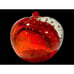 Vintage Kreiss Art Glass Japan Paperweight Red Apple Controlled Bubbles