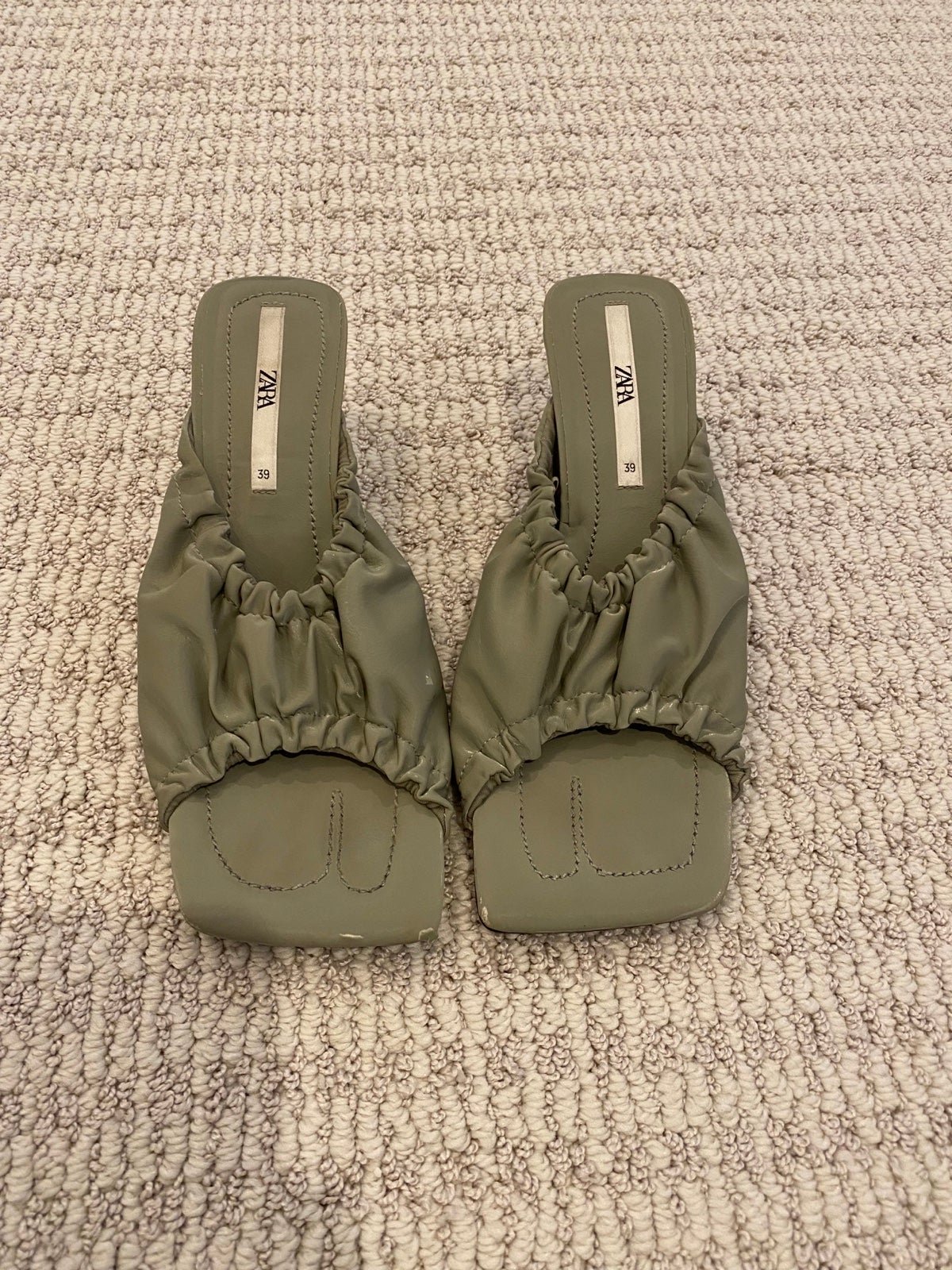 ZARA Square Heel Sandals Mercari
