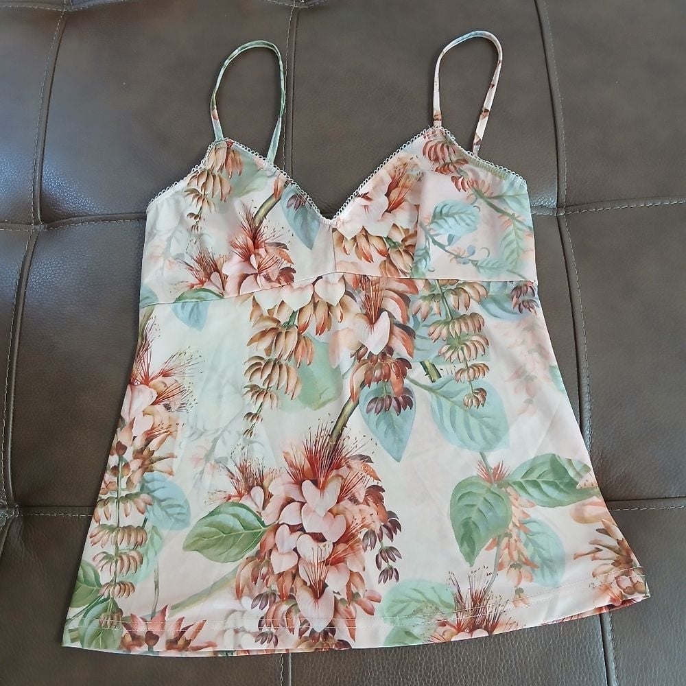 ZIMMERMANN Floral Print V-Neck Tank Top