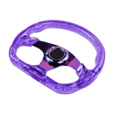 JDM Universal 6-Hole 326mm Vip Purple Crystal Bubble Neo Spoke Steering Wheel