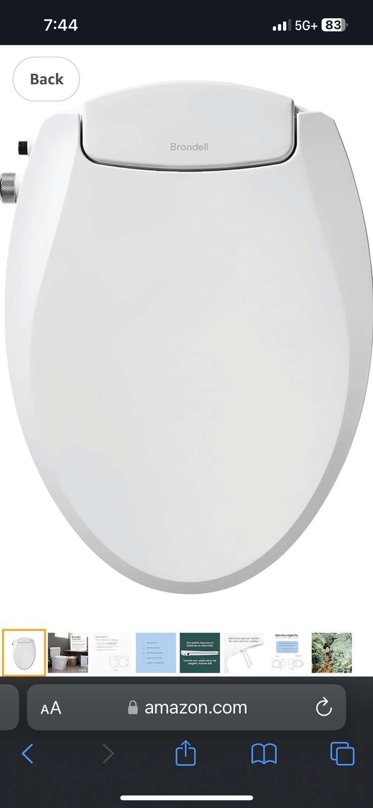 Brondell Bidet Non Electric