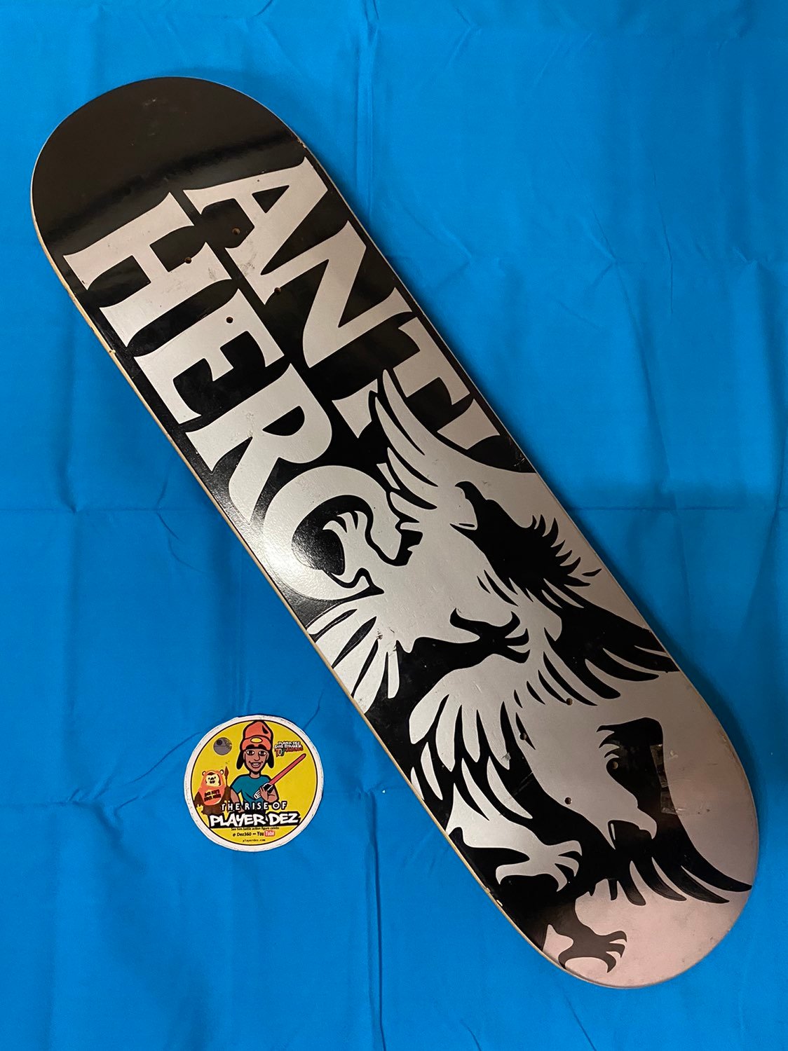 Antihero Skateboard Deck Black Eagle 8.25