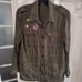 Honey Punch women’s Patch Green military jacket size medium