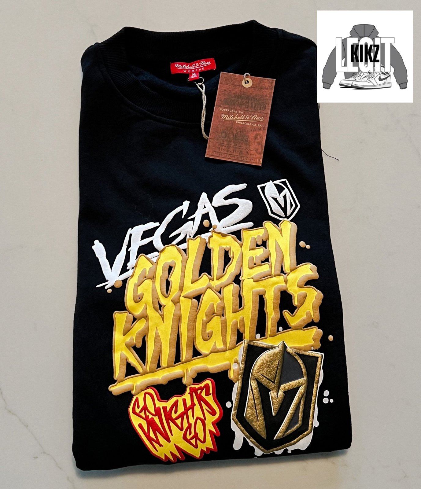 Women’s M - Mitchell and Ness Las Vegas Golden Knights Sweatshirt - New w Tags