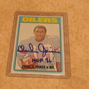 Charlie Joiner Topps RC Auto Signed