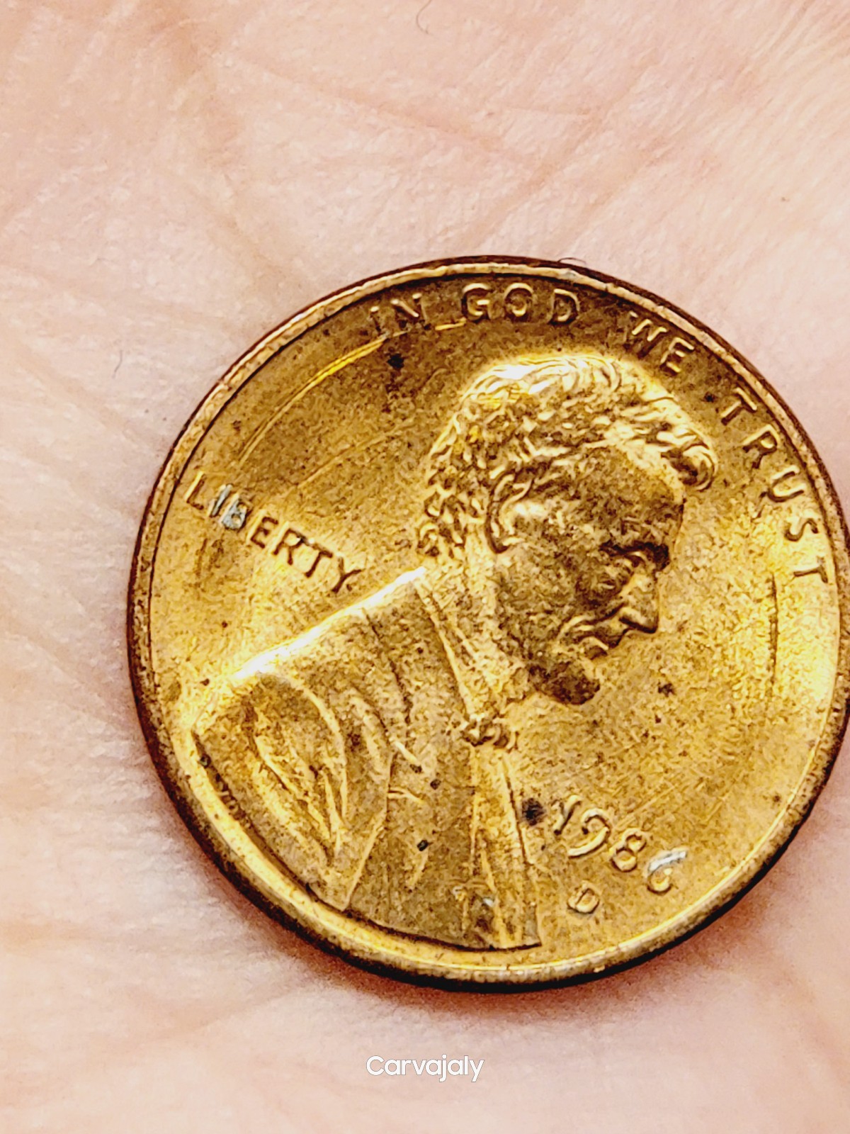 1986 d penny error