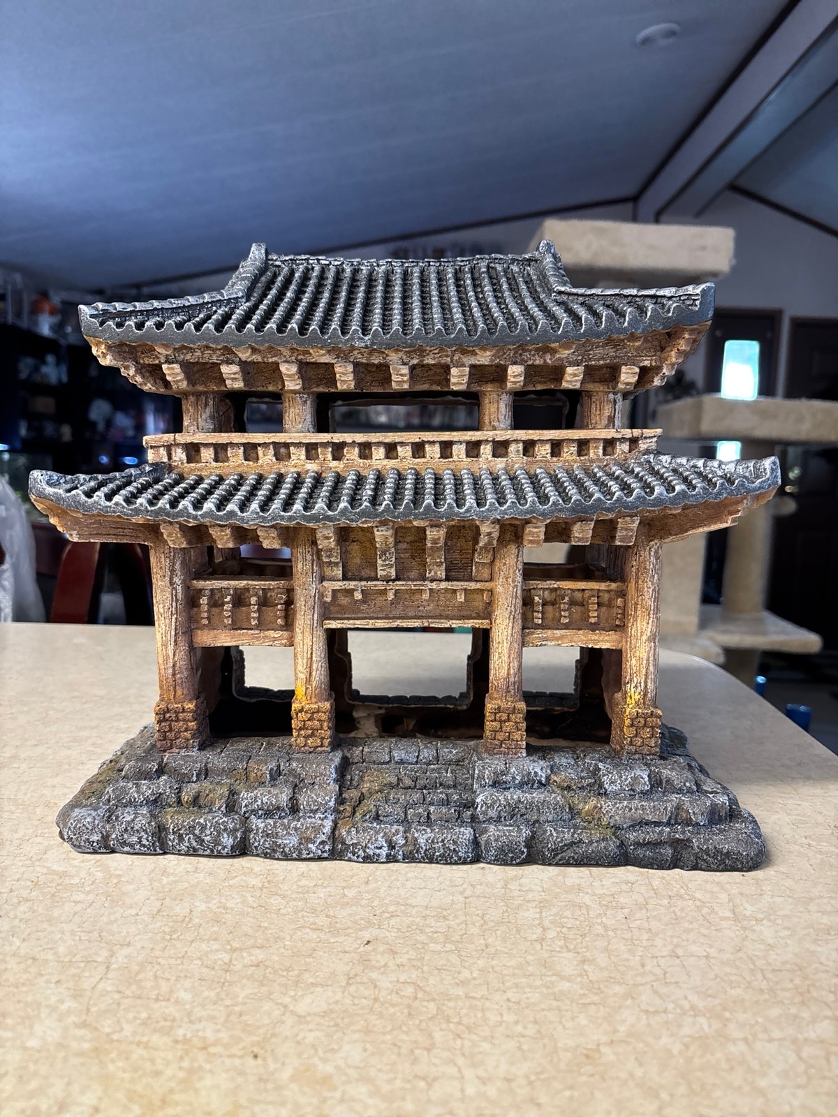 Top fin Asian Temple Aquarium Ornament