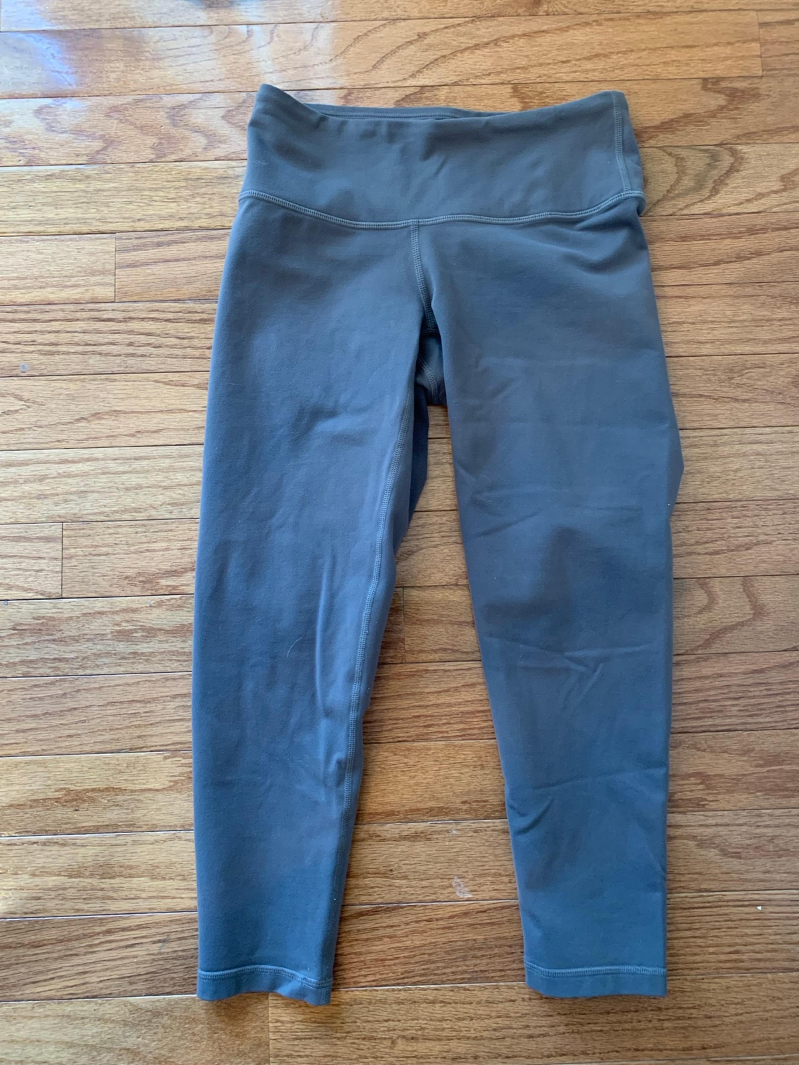 Prana Leggings Gray Yoga Compression Capri Pants Womens Size XS