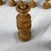 French Regency Chess 32 Piece Set Vintage Turned Wood King 2 5/8” Pawn 1 3/8”
