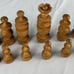 French Regency Chess 32 Piece Set Vintage Turned Wood King 2 5/8” Pawn 1 3/8”