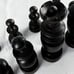 French Regency Chess 32 Piece Set Vintage Turned Wood King 2 5/8” Pawn 1 3/8”