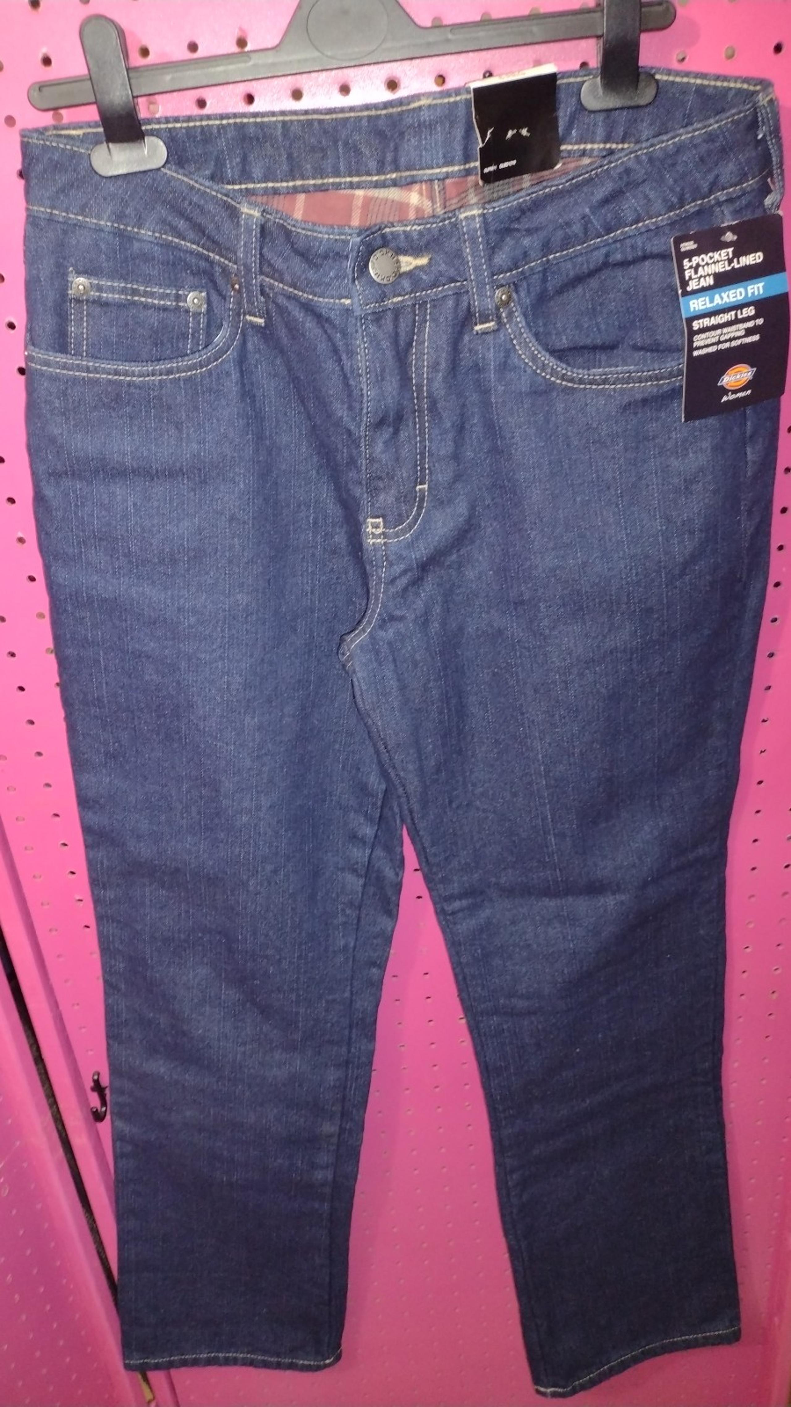Dickies 5 pocket flannel lined relaxed fit size 6 New