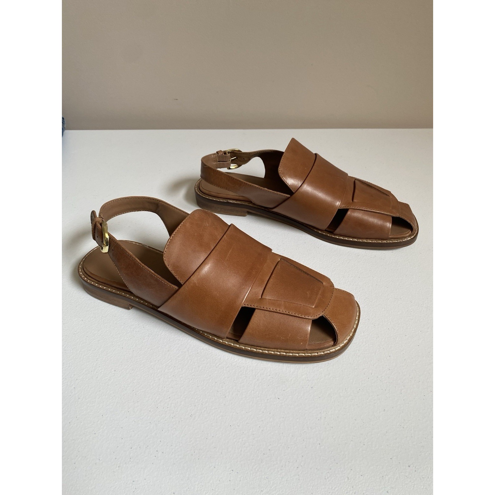 Free People Sandals Womens Size 11 Libby Square Toe Slingback Fisherman NEW!