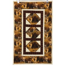 Quilted Wall Hanging Buck & Doe Deer Rustic Wildlife Decor Cabin LodCore Homemad